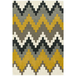 Mustard Wool Abstract Handmade Luxurious Modern Rug For Bedroom & Living Room-160Cm X 230Cm - thumbnail 1