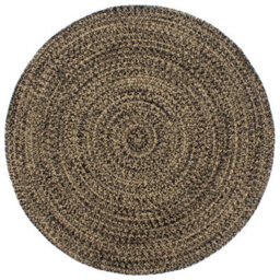 Berkfield Durable Handmade Rug Jute Black And Brown 240 Cm - thumbnail 2