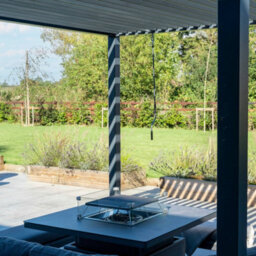 Pergostet 3M X 3M Metal Square Pergola In Grey - thumbnail 3