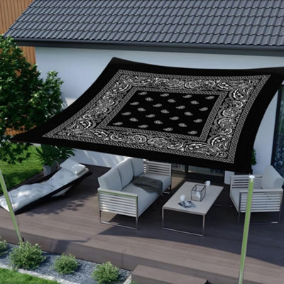 Black 1.5X1.5M Rectangular Shade Sail Waterproof Uv Resistant - image 1
