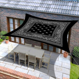Black 1.5X1.5M Rectangular Shade Sail Waterproof Uv Resistant - thumbnail 2