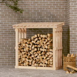 Walplus Firewood Rack 108X64.5X109 Cm Solid Wood Pine