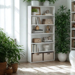 FURNOLD 5 Tier Free Standing Bookcase Shelf For Living Room Storage - thumbnail 1