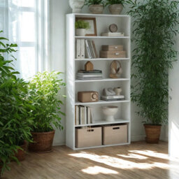 FURNOLD 5 Tier Free Standing Bookcase Shelf For Living Room Storage - thumbnail 2