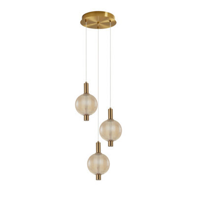 Luminosa Lighting Luminosa Lenti Cluster Pendant Ceiling Light Brass 3000K Warm White - image 1