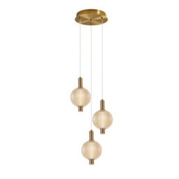 Luminosa Lighting Luminosa Lenti Cluster Pendant Ceiling Light Brass 3000K Warm White - thumbnail 2