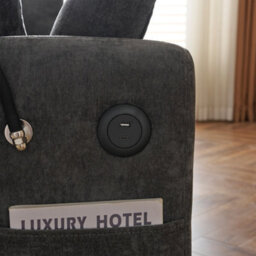 Btm Modern 2 Seater Sofa Bed, Adjustable Backrest, Usb Port And Phone Holder, Grey - thumbnail 8