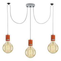 Ledsone 3 Heads Spider Light E27 Adjustable Diy Ceiling Spider Lamp Hanging Chandelier Light Modern Chic Pendant Light - thumbnail 2