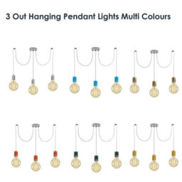 Ledsone 3 Heads Spider Light E27 Adjustable Diy Ceiling Spider Lamp Hanging Chandelier Light Modern Chic Pendant Light - thumbnail 7