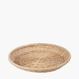 Pacific Lifestyle Natural Woven Rattan Round Tray - thumbnail 2