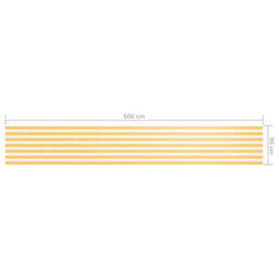 Berkfield Balcony Screen White And Yellow 90X600 Cm Oxford Fabric - thumbnail 5