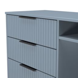 Ancona Matt Denim Blue Tv Stand With 2 Shelves & 3 Drawers, (H)68.3Cm X (W)96.8Cm X (D)39.2Cm - thumbnail 4