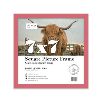 7X7 Pink Picture Frame (17.8 X 17.8Cm) Poster, Photo, Artwork, Gallery Wall Or Print - image 1
