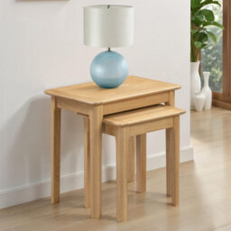 Oakham Strathclyde Compact Nest Of 2 Tables In Oak - thumbnail 2