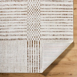 Livabliss Galey Alix Architect-Modern Ivory Brown Graphic High Pile Living Dining Bedroom Rug 200 X 275 Cm Easy Care, Non Shedding - thumbnail 4