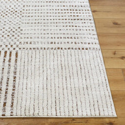 Livabliss Galey Alix Architect-Modern Ivory Brown Graphic High Pile Living Dining Bedroom Rug 200 X 275 Cm Easy Care, Non Shedding - thumbnail 5