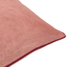 furn. Furn Meridian Plain Velvet Piped Polyester Filled Cushion, Slipper/burgundy, 45 X 45Cm - thumbnail 4