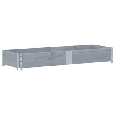 Berkfield Rustic Garden Planter Grey 150X50 Cm Solid Wood Pine - image 1