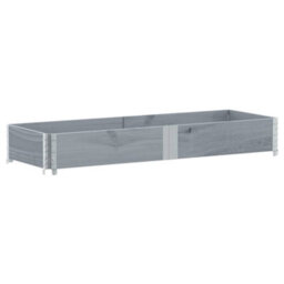 Berkfield Rustic Garden Planter Grey 150X50 Cm Solid Wood Pine - thumbnail 5