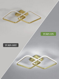 Led Ceiling Light 6500K Gold Ceiling Lamp Bedroom Living Room 64Cm - thumbnail 7