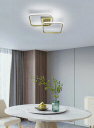 Led Ceiling Light 6500K Gold Ceiling Lamp Bedroom Living Room 64Cm - thumbnail 5