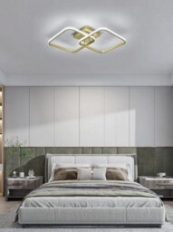 Led Ceiling Light 6500K Gold Ceiling Lamp Bedroom Living Room 64Cm - thumbnail 3