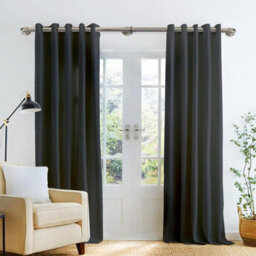 Lister Cartwright 25mm Polished Steel Industrial Pipe Extendable Curtain Pole Heavy Duty Metal Curtain Rod(70-120 Cm) - thumbnail 2