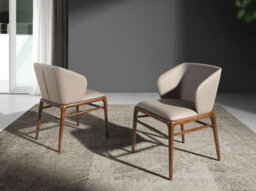 Angel Cerda Stylish Dark Mink Leatherette Dining Chair - thumbnail 5