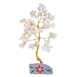 Serenityy Rose Quartz Gemstone Tree With 80 Stones, Pink Gem Rock Base, 240G - thumbnail 2