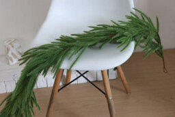 The Chair Cover Company 9Ft Christmas Garland Real Touch Norfolk Pine, Artificial Greenery Garland For Mantlepiece, Fireplace, Table, Staircase, Doorway, - thumbnail 4