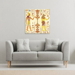 Andrew Lee Egyptian Gods & Ancient Egyptian Hieroglyphs (Canvas Print) / 101 X 101 X 4Cm - thumbnail 3