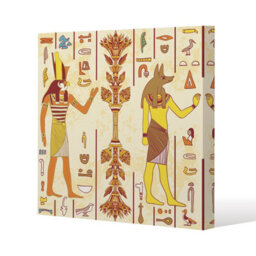 Andrew Lee Egyptian Gods & Ancient Egyptian Hieroglyphs (Canvas Print) / 101 X 101 X 4Cm - thumbnail 1