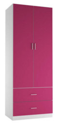 Urbn-Living White - White 2-Door 2-Drawer Wardrobe - thumbnail 9