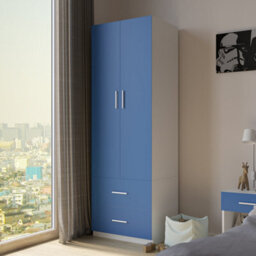Urbn-Living White - White 2-Door 2-Drawer Wardrobe - thumbnail 8