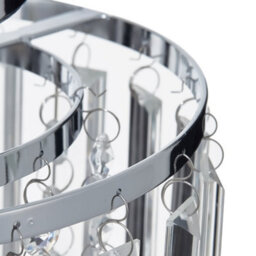 Living And Home Modern 23Cm Dia Chandelier Droplet Crystal Ball Chrome Mount Ceiling Light Fixture - thumbnail 7