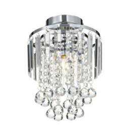 Living And Home Modern 23Cm Dia Chandelier Droplet Crystal Ball Chrome Mount Ceiling Light Fixture - thumbnail 5