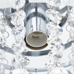 Living And Home Modern 23Cm Dia Chandelier Droplet Crystal Ball Chrome Mount Ceiling Light Fixture - thumbnail 8