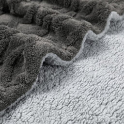 Pagnanno. Pagnanno Sherpa Teddy Fleece Blanket Fluffy Double Layered Bed And Sofa Throw For Families, Couples, Grey, Double - thumbnail 4