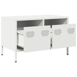 Berkfield Tv Cabinet White 68X39X43.5 Cm Cold-Rolled Steel - thumbnail 5