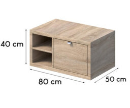 Affine Bathroom Wall Hung Vanity Unit Sink Cabinet Wash Basin Sink Storage Drawer 800mm - thumbnail 6