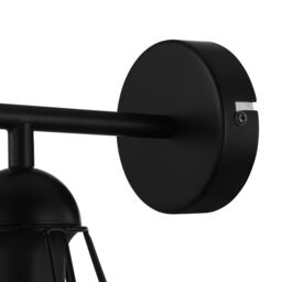 GoodHome Smertrio Matt Black Paint Effect Wired Wall Light - thumbnail 5