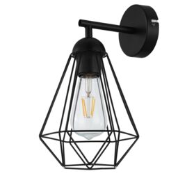 GoodHome Smertrio Matt Black Paint Effect Wired Wall Light - thumbnail 3