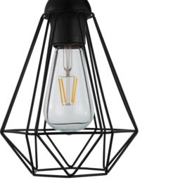 GoodHome Smertrio Matt Black Paint Effect Wired Wall Light - thumbnail 4