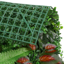 Neel Blue Artificial Green Grass Panel Backdrop, 60Cm X 40Cm, With Barries Flowers - thumbnail 2