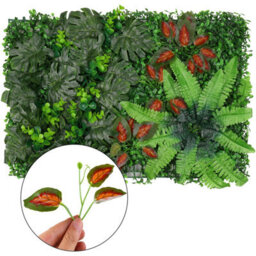 Neel Blue Artificial Green Grass Panel Backdrop, 60Cm X 40Cm, With Barries Flowers - thumbnail 5