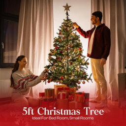 Klass Home Collection 5Ft Christmas Tree 580 Tips Lush Xmas Tree, Premium Pvc Realistic Artificial Christmas Tree With Metal Stand - thumbnail 7