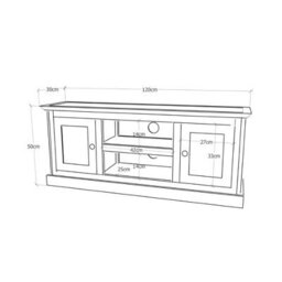 Cabinet Bits Tropea Off White 2 Door Tv Cabinet Brass Knob - thumbnail 9