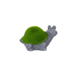 Terrastyle Green, Grey Ceramic Tortoise Garden Ornament (H)10.7Cm (W)10.5Cm