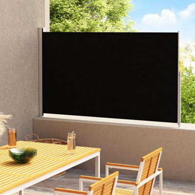 Berkfield Patio Retractable Side Awning 220X300 Cm Black - image 1