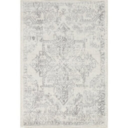 Livabliss Roma-Vintage Off-White Grey Charcoal Traditional Boho Living Dining Bedroom Rug 60 X 90 Cm Easy Care, Non Shedding - thumbnail 1